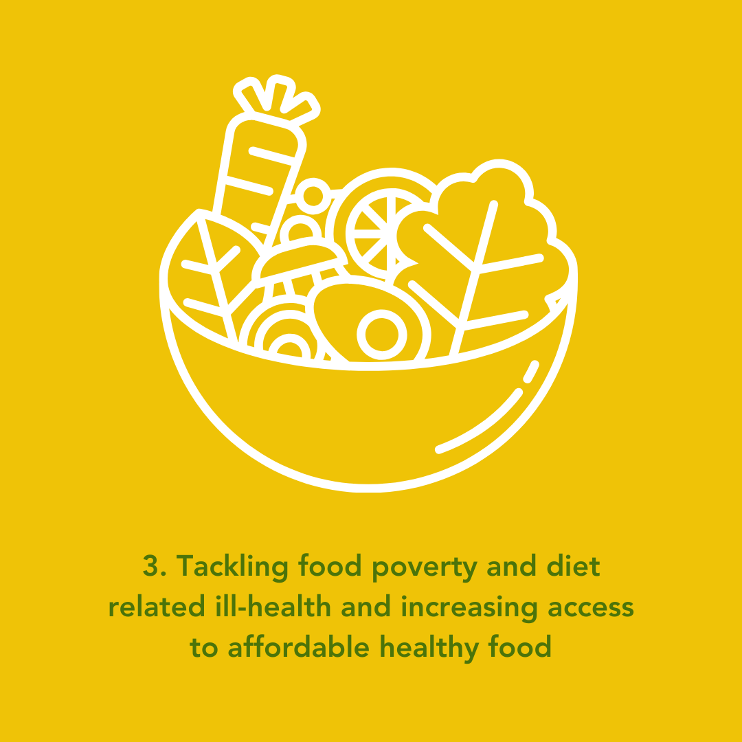 Tackling food poverty and diet related ill-health and increasing access to affordable healthy food